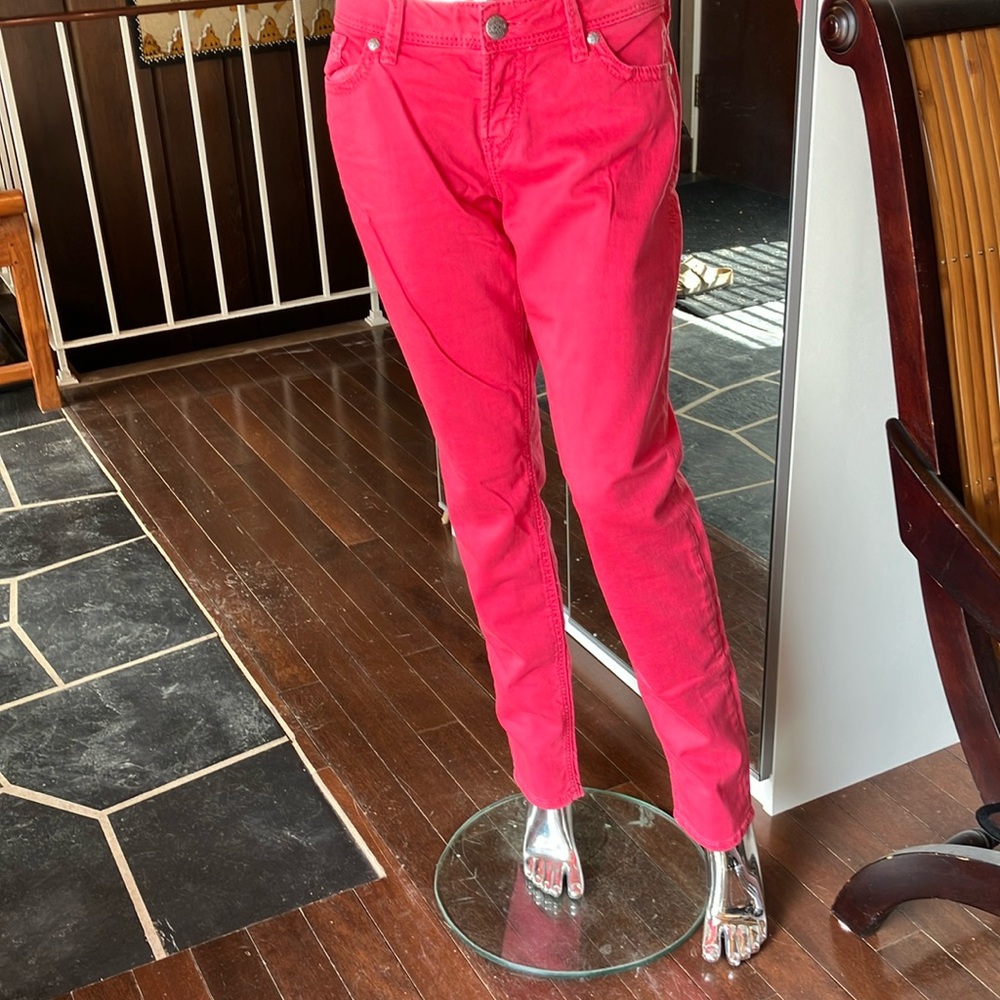 Hot Pink SILVER  jeans